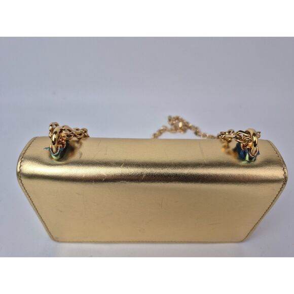 Dolce & Gabbana DG Girls Metallic Gold Phone Case Shoulder Bag - Picture 5 of 9